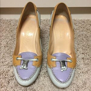 COLE HAAN Pumps - Cream/Lavender/Tan - 7.5